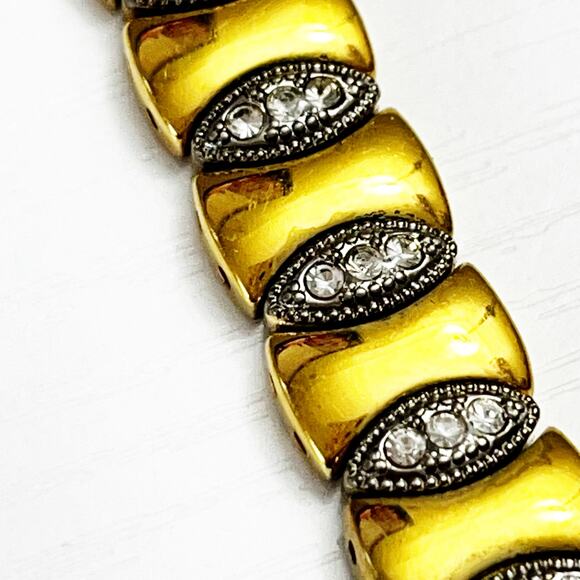 Anne Klein II Vintage Gold & Rhinestone Watch - Picture 5 of 7